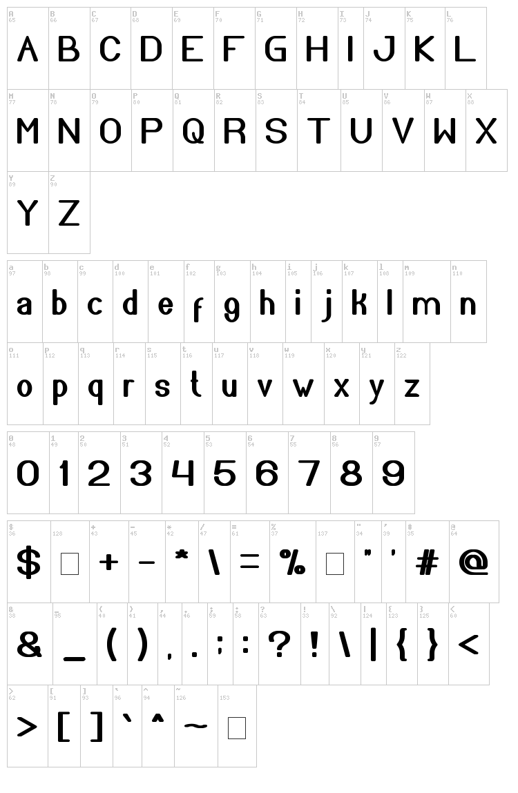 Valentine In Love font map